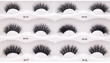 8D Silk Eyelashes 23-28
